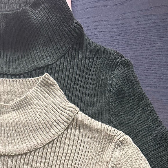 Minark Women’s Knit Ribbed Top Mock Neck Long Sleeves - Picture 4 of 4